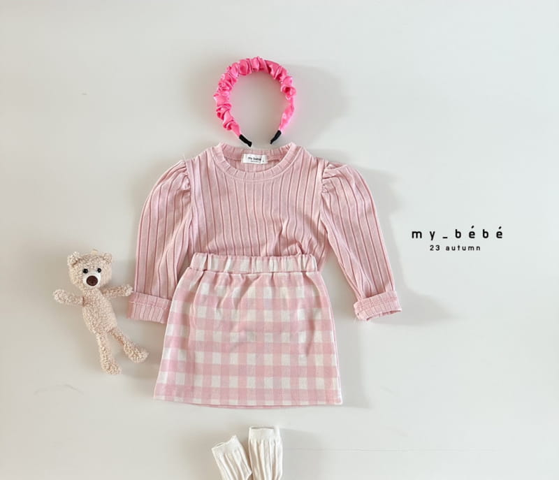 My Bebe - Korean Baby Fashion - #babyclothing - Jacquard Top Bottom Set - 10