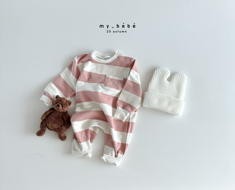 My Bebe - Korean Baby Fashion - #babyfashion - Fall Stripes Bodysuit - 9