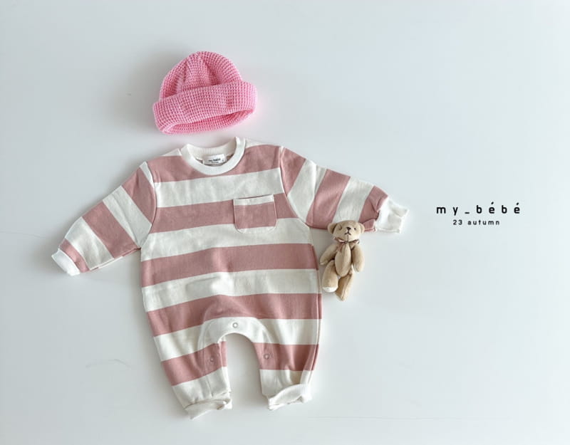 My Bebe - Korean Baby Fashion - #babyfever - Fall Stripes Bodysuit - 10