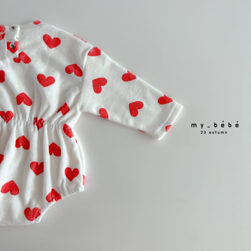My Bebe - Korean Baby Fashion - #babyfever - Apple Heart Bodysuit - 6