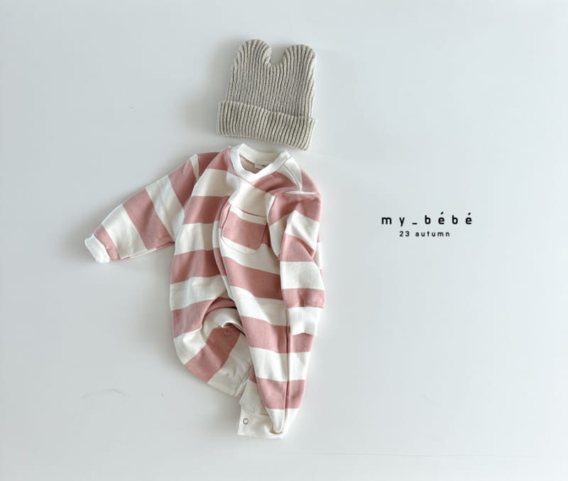 My Bebe - Korean Baby Fashion - #babygirlfashion - Fall Stripes Bodysuit - 11