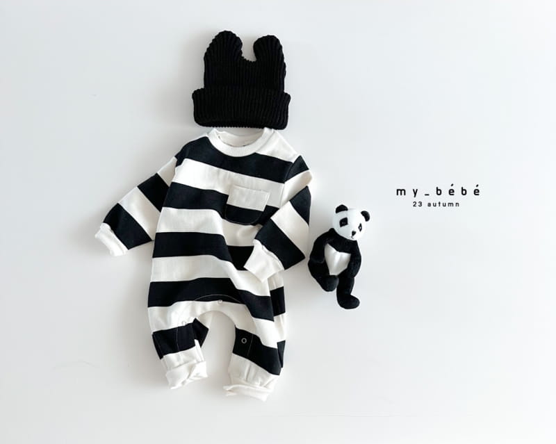 My Bebe - Korean Baby Fashion - #babylifestyle - Fall Stripes Bodysuit - 12