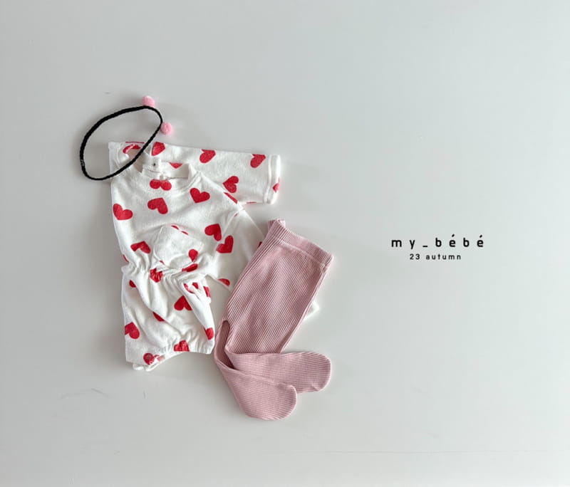 My Bebe - Korean Baby Fashion - #babylifestyle - Apple Heart Bodysuit - 8