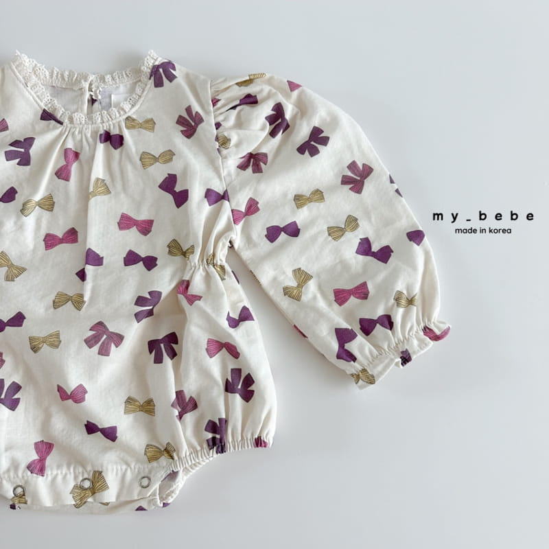 My Bebe - Korean Baby Fashion - #babyoninstagram - Ribbon Bodysuit - 8
