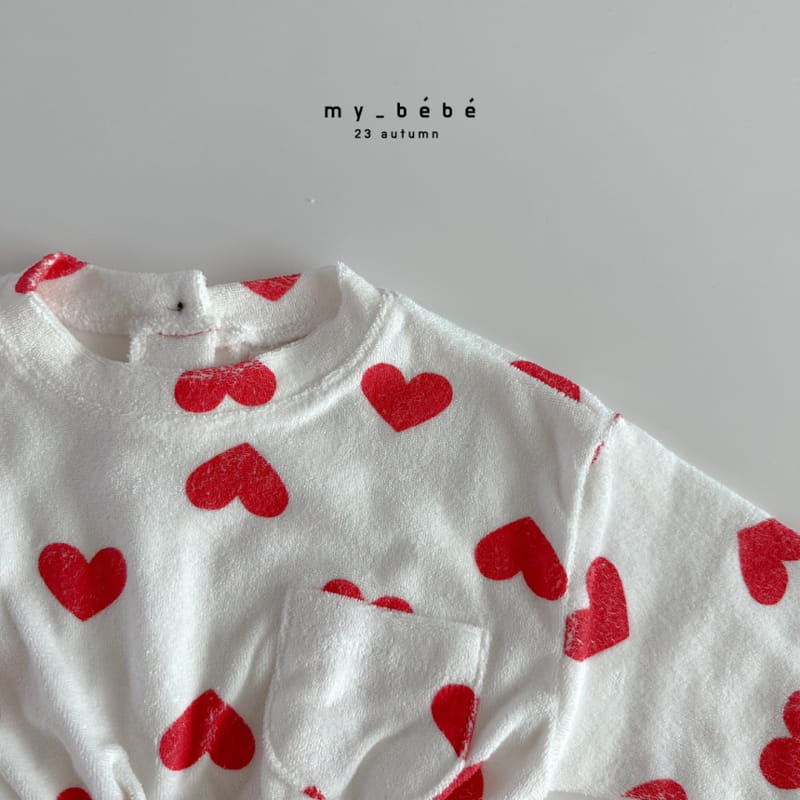 My Bebe - Korean Baby Fashion - #babyootd - Apple Heart Bodysuit - 10