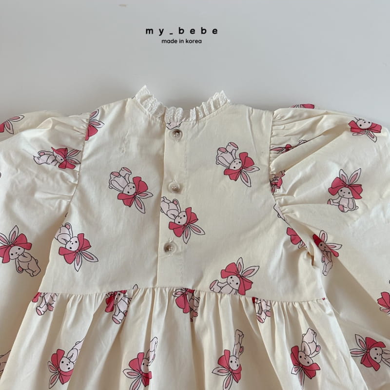 My Bebe - Korean Baby Fashion - #babyoutfit - Paint Lace One-piece - 8