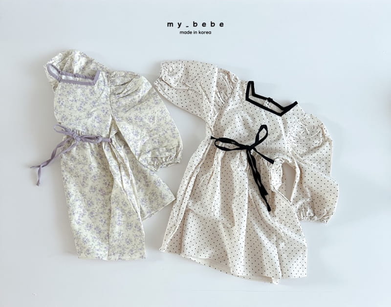My Bebe - Korean Baby Fashion - #babyoutfit - Berry One-piece - 5