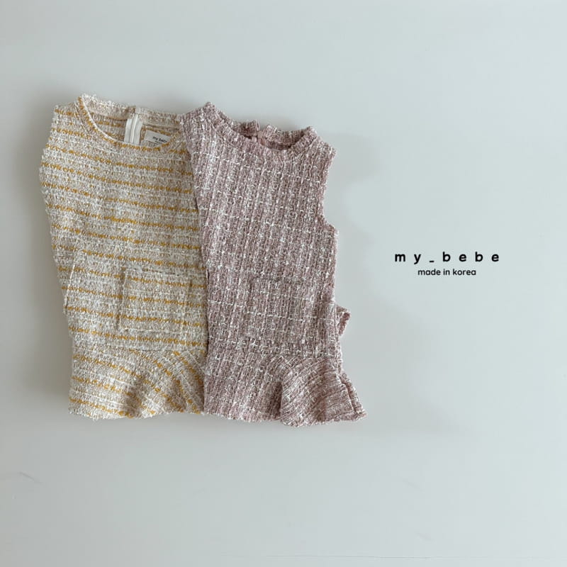 My Bebe - Korean Baby Fashion - #babyoutfit - Twid One-piece - 4