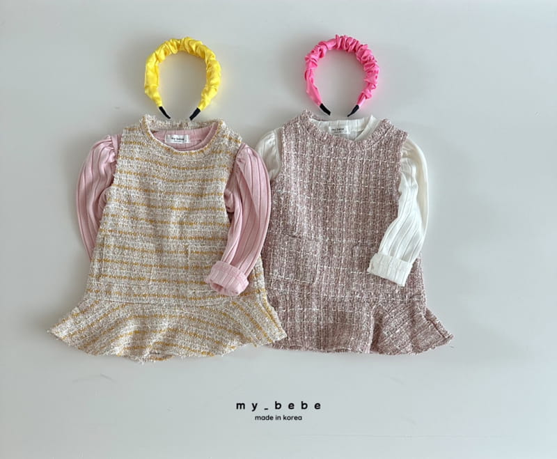 My Bebe - Korean Baby Fashion - #babywear - Twid One-piece - 5