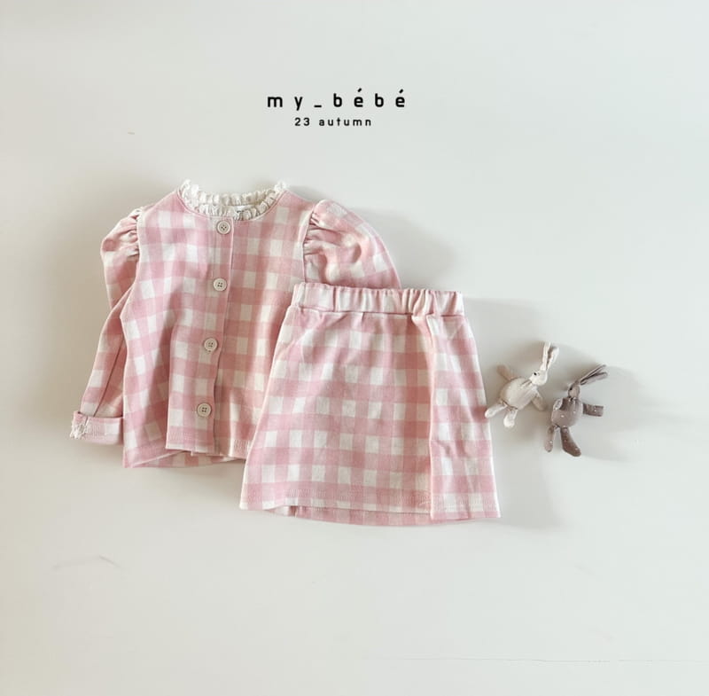My Bebe - Korean Baby Fashion - #onlinebabyboutique - Jacquard Top Bottom Set - 5