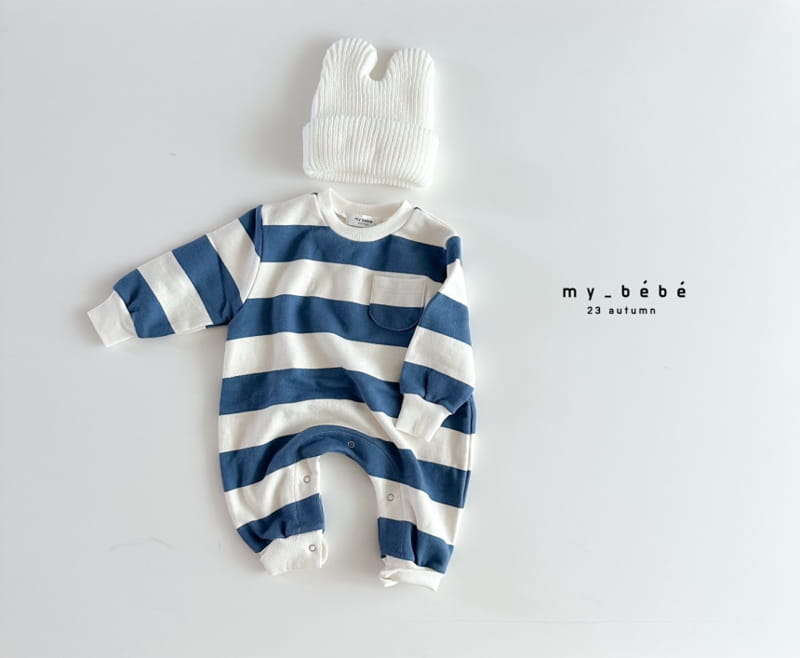 My Bebe - Korean Baby Fashion - #smilingbaby - Fall Stripes Bodysuit - 5