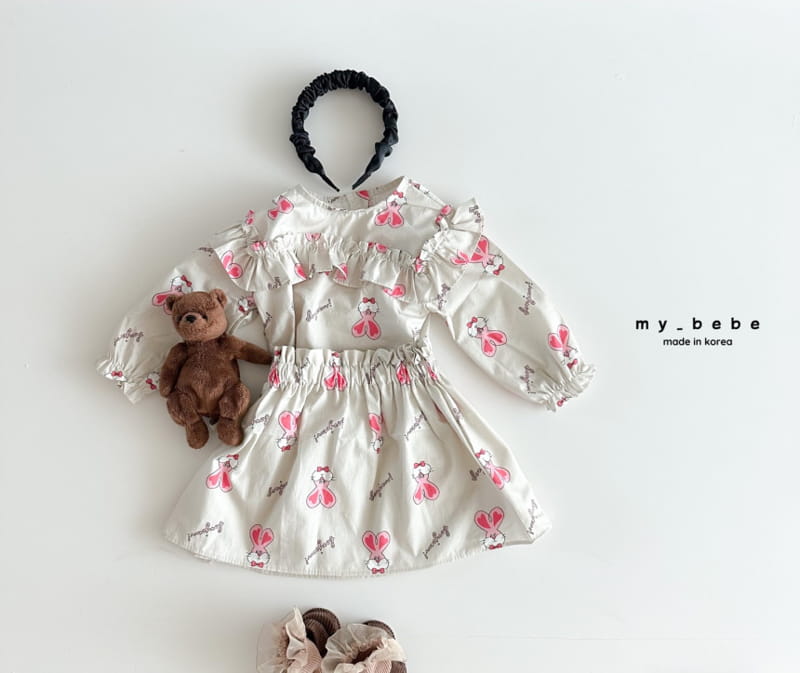 My Bebe - Korean Children Fashion - #fashionkids - Square Frill Blouse - 6
