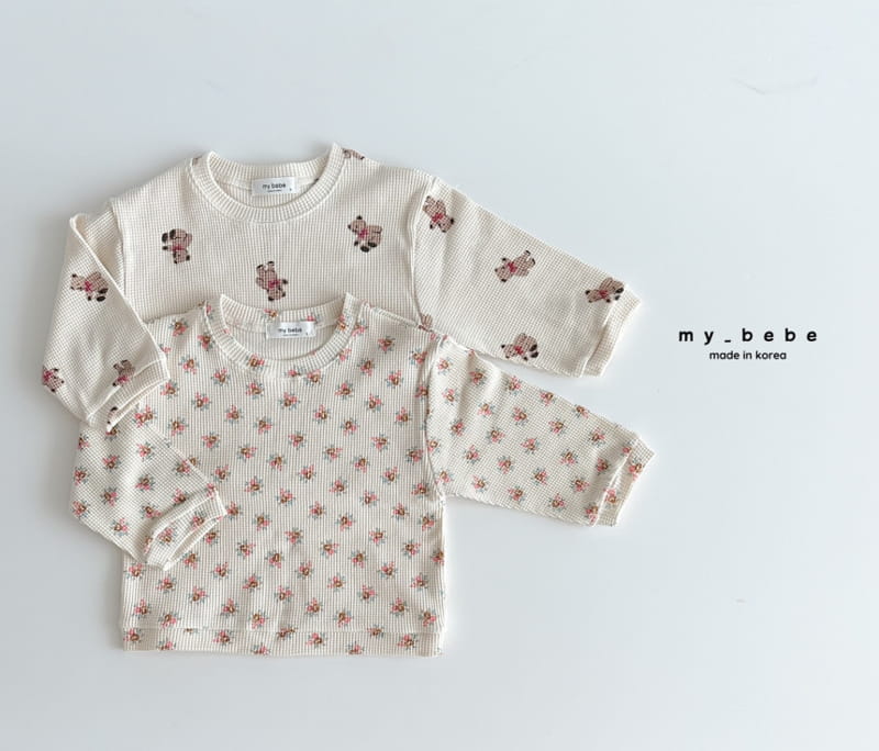 My Bebe - Korean Children Fashion - #kidsstore - Waffle Sweatshirt - 2