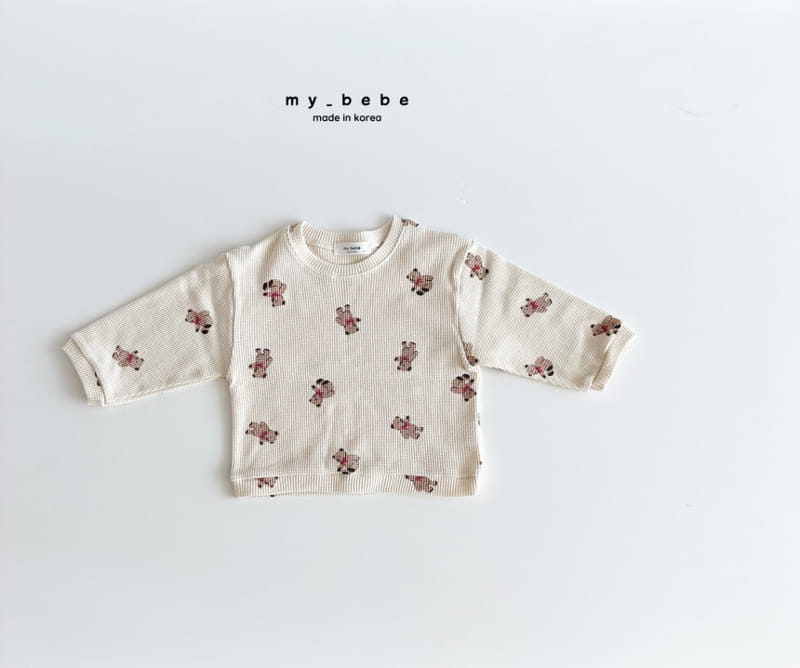 My Bebe - Korean Children Fashion - #prettylittlegirls - Waffle Sweatshirt - 8