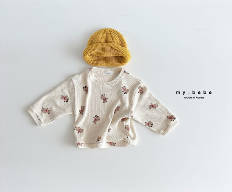 My Bebe - Korean Children Fashion - #todddlerfashion - Waffle Sweatshirt - 9