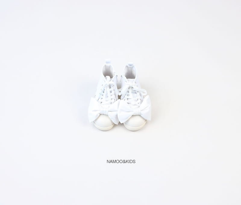 Namoo & Kids - Korean Children Fashion - #discoveringself - Ribbon High Top Sneakers - 4