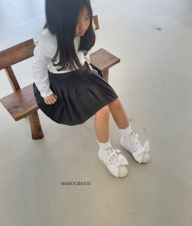Namoo & Kids - Korean Children Fashion - #minifashionista - Ribbon High Top Sneakers - 11