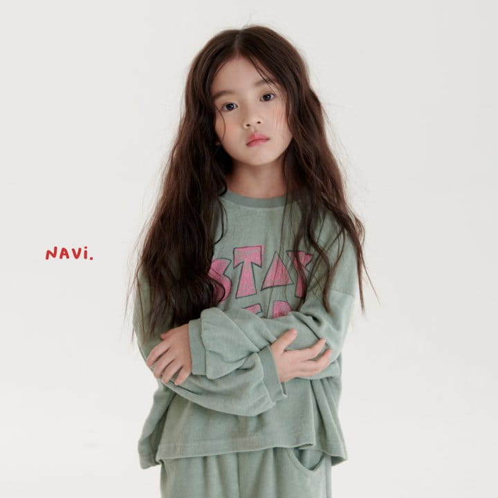 Navi - Korean Children Fashion - #kidsshorts - Stay Sweatshirt - 3