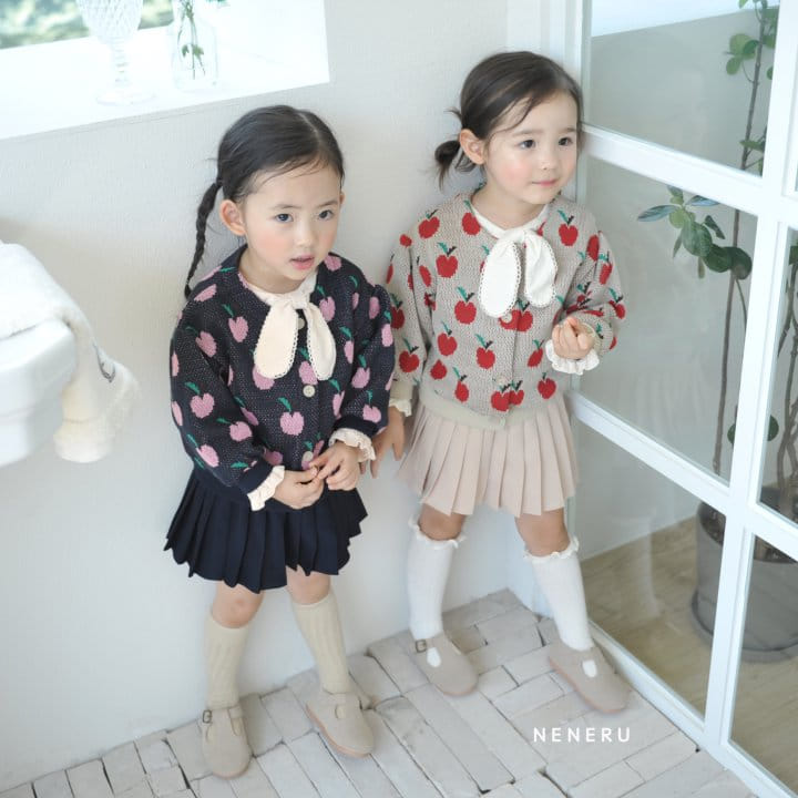Neneru - Korean Baby Fashion - #smilingbaby - Apple Knit Carigan Bebe - 4