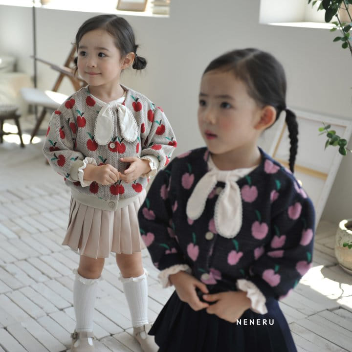 Neneru - Korean Baby Fashion - #babygirlfashion - Apple Knit Carigan Bebe - 9