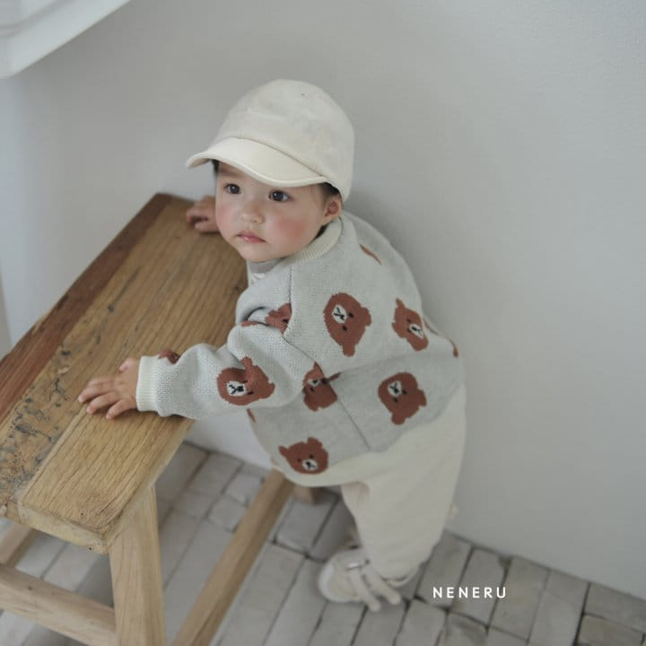 Neneru - Korean Baby Fashion - #onlinebabyboutique - Baby Bear Cardigan Bebe - 3