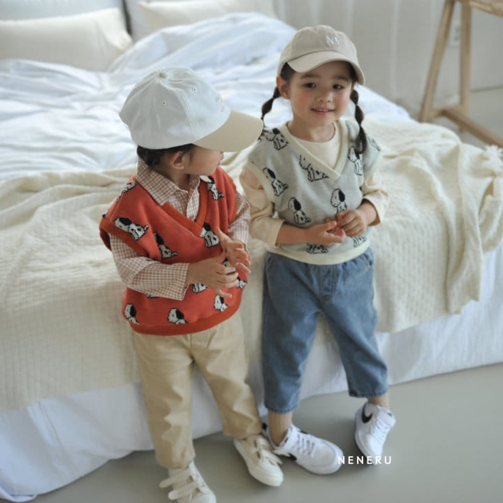 Neneru - Korean Children Fashion - #kidsshorts - Dalmasian Knit Vest Kids - 2