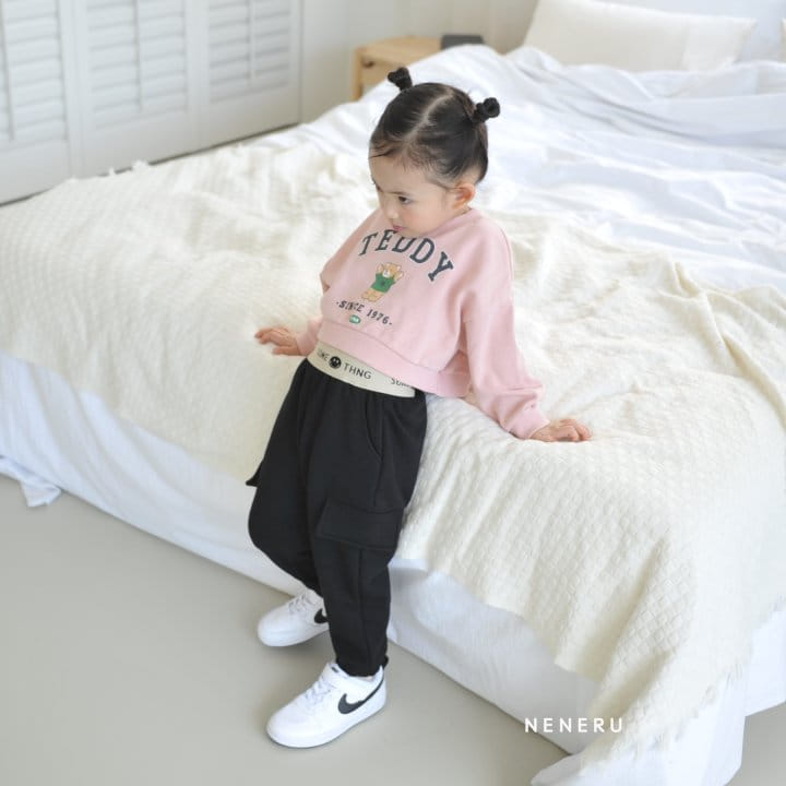Neneru - Korean Children Fashion - #prettylittlegirls - Crop Bear Sweatshirt - 2