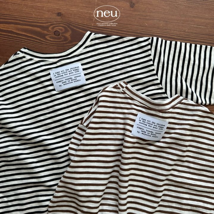 Neu - Korean Children Fashion - #kidzfashiontrend - Stripes Wapen Tee - 10