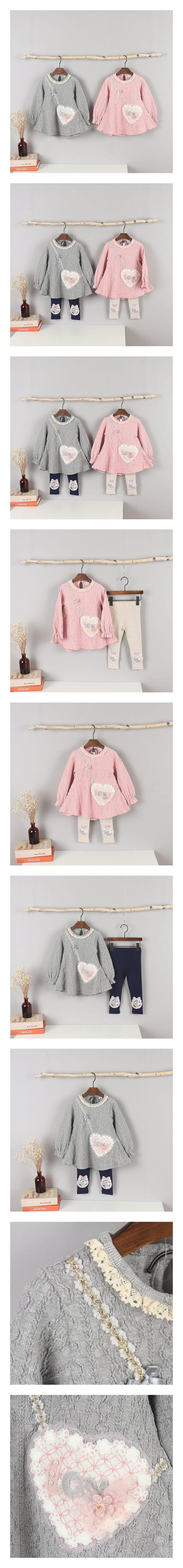 New Pierrot - Korean Children Fashion - #discoveringself - Love Bag Furea One-piece