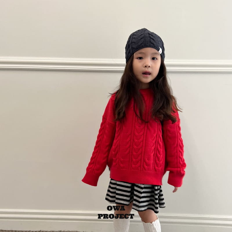 O Wa - Korean Children Fashion - #kidsshorts - Twist Knit Tee - 4