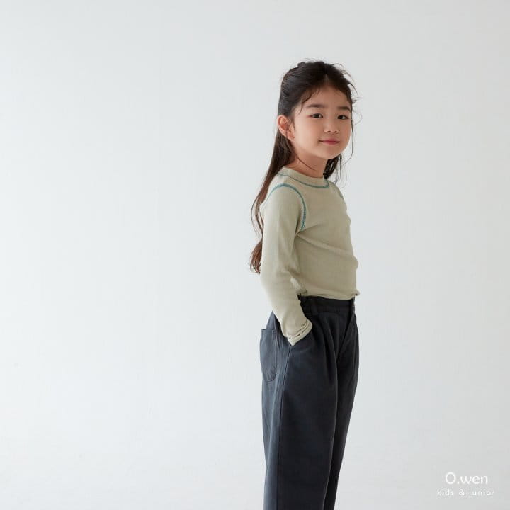 O Wen - Korean Children Fashion - #childofig - Color Half Tee - 4