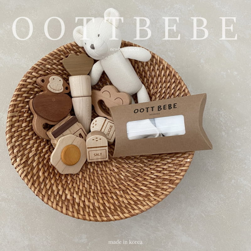 Oott Bebe - Korean Baby Fashion - #babyboutiqueclothing - Baby Socks basic (cream+ivory) - 12
