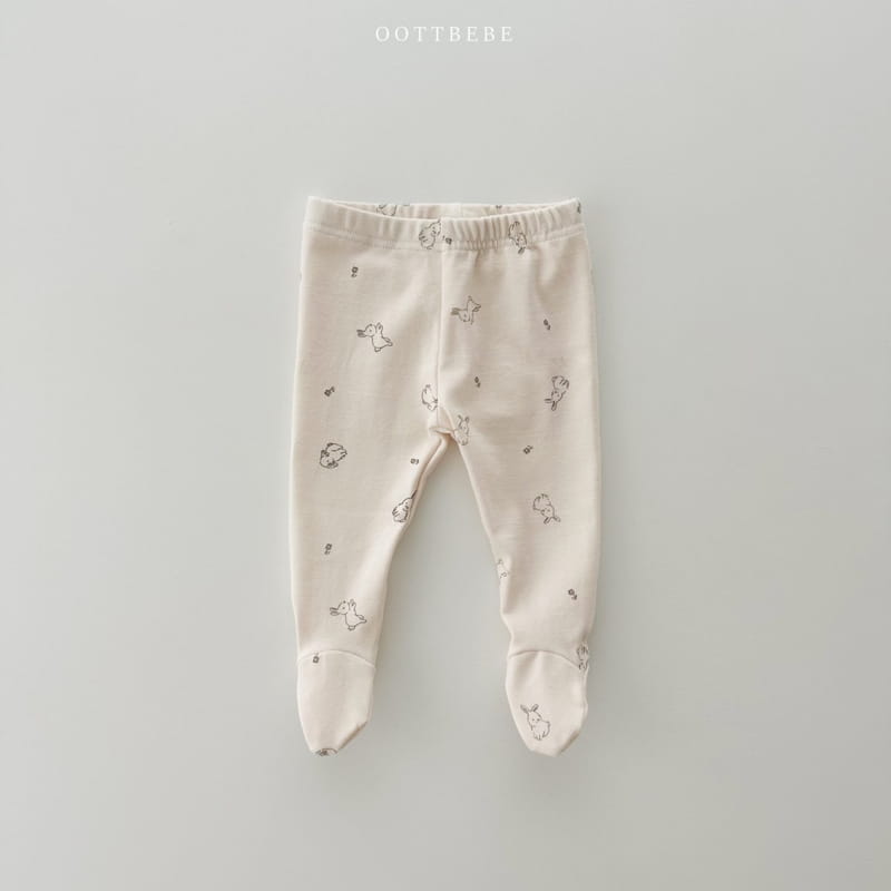 Oott Bebe - Korean Baby Fashion - #babyclothing - Rabbit Foot Leggings - 3