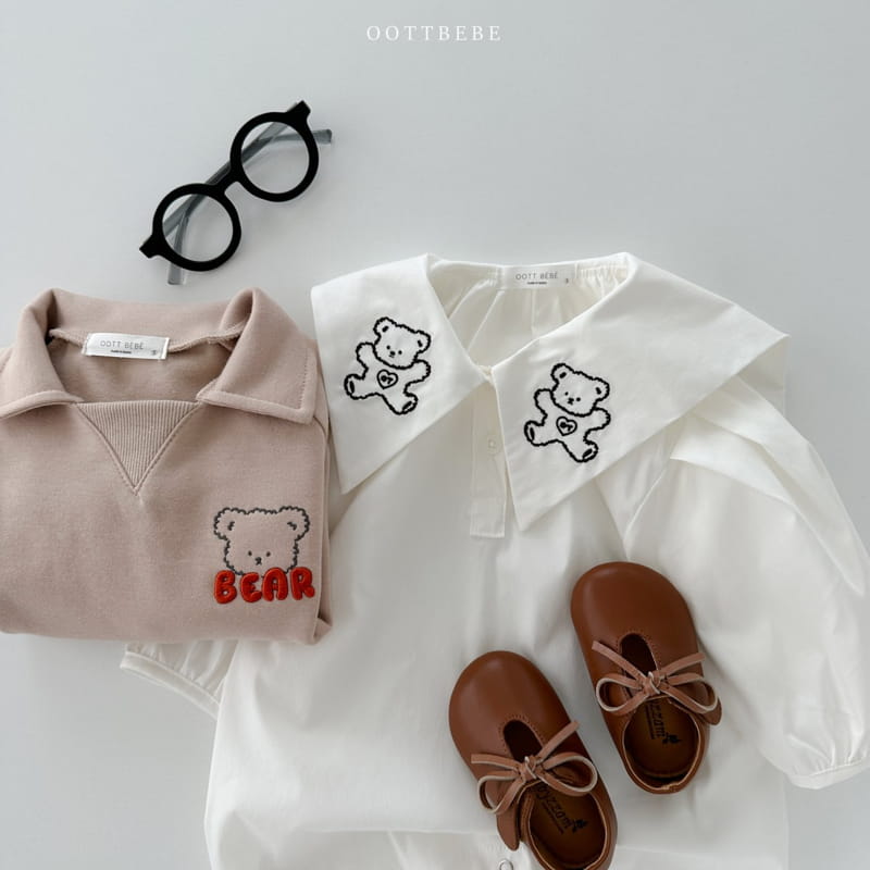 Oott Bebe - Korean Baby Fashion - #babyfashion - Heart Bear Collar Jumpsuit - 12