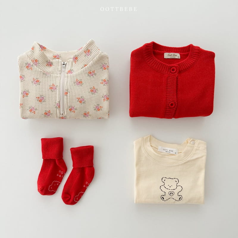 Oott Bebe - Korean Baby Fashion - #babyfever - Small Waffle Anorak Bodysuit - 9