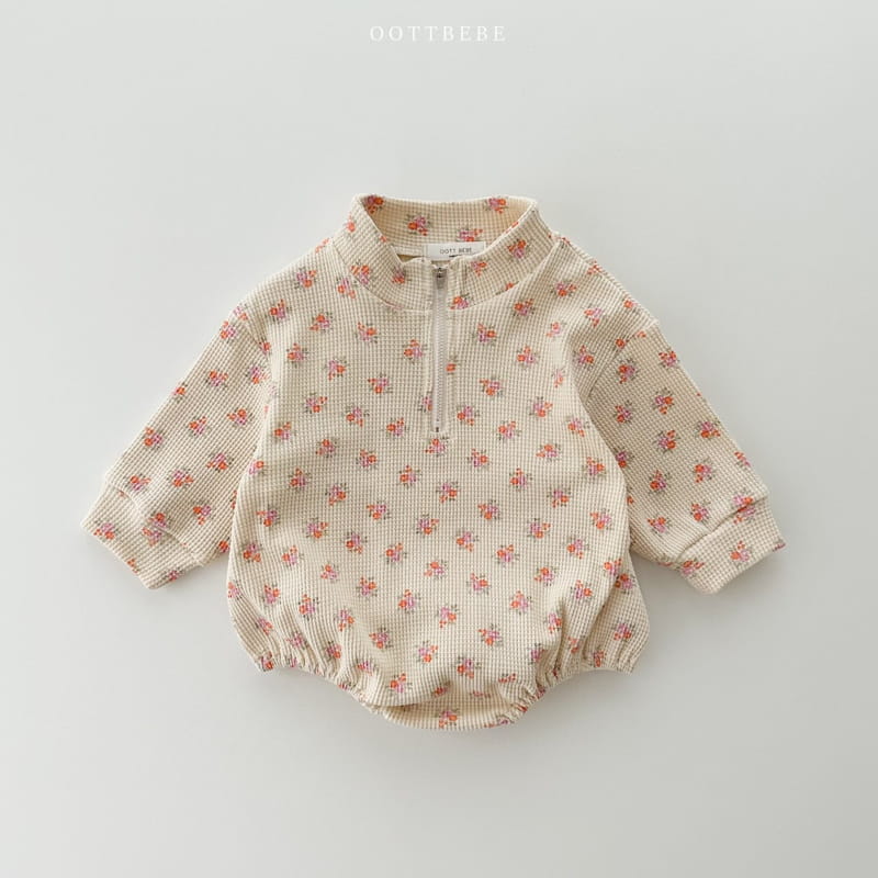 Oott Bebe - Korean Baby Fashion - #babylifestyle - Small Waffle Anorak Bodysuit - 11