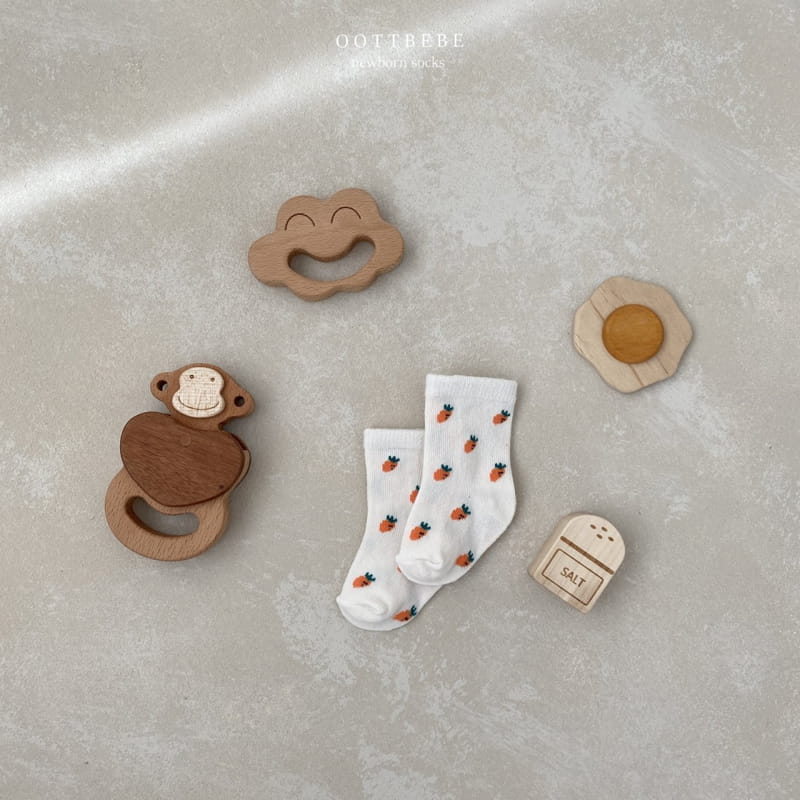 Oott Bebe - Korean Baby Fashion - #babyootd - Baby Socks pattern ( dot+carrot+bear) - 5