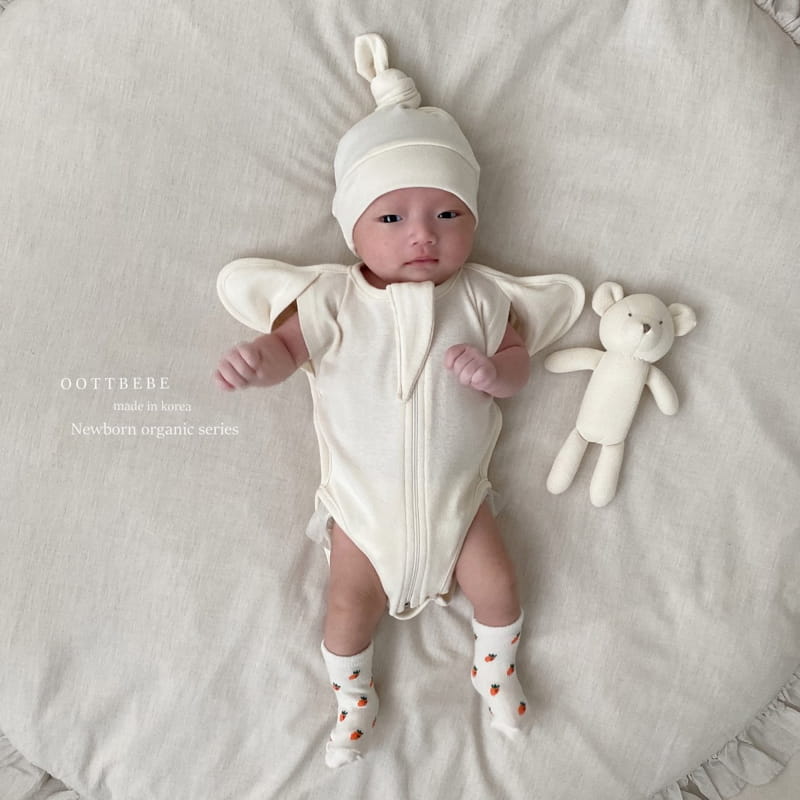 Oott Bebe - Korean Baby Fashion - #babywear - Organic Wrap Bodysuit Cotton - 4