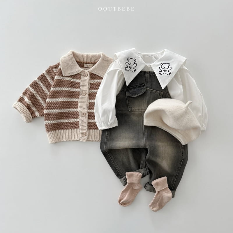 Oott Bebe - Korean Children Fashion - #childofig - Heart Bear Blouse - 7