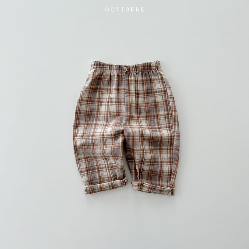 Oott Bebe - Korean Children Fashion - #childofig - Minial Check Pants