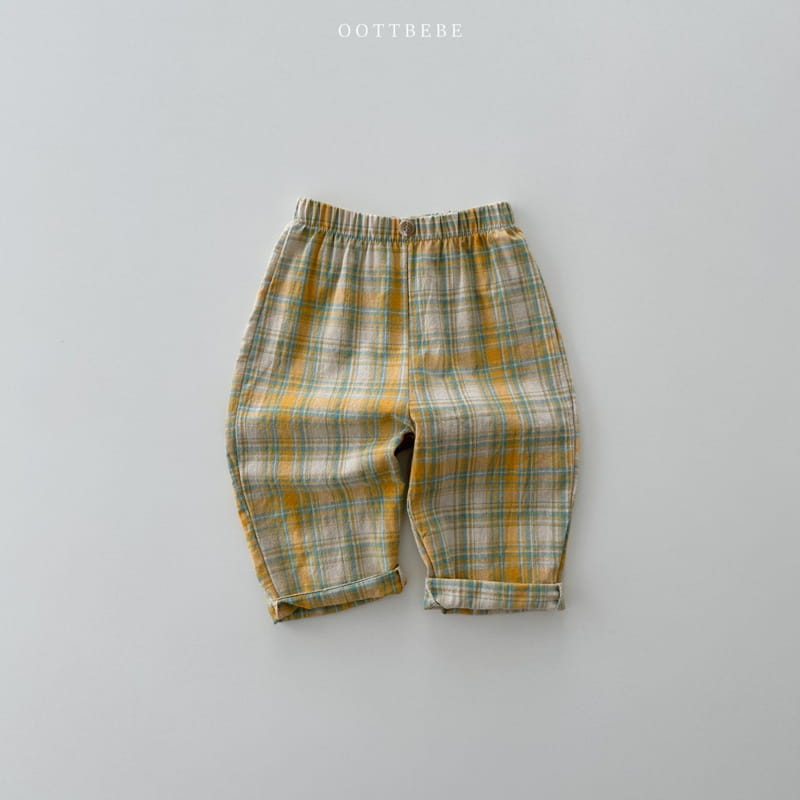 Oott Bebe - Korean Children Fashion - #childofig - Minial Check Pants - 2