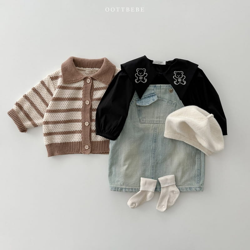 Oott Bebe - Korean Children Fashion - #childrensboutique - Heart Bear Blouse - 9
