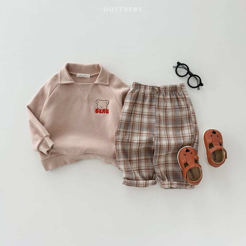 Oott Bebe - Korean Children Fashion - #childrensboutique - Minial Check Pants - 4