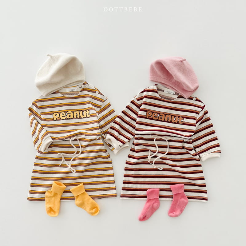 Oott Bebe - Korean Children Fashion - #kidsshorts - Peanut Slit One-piece - 3