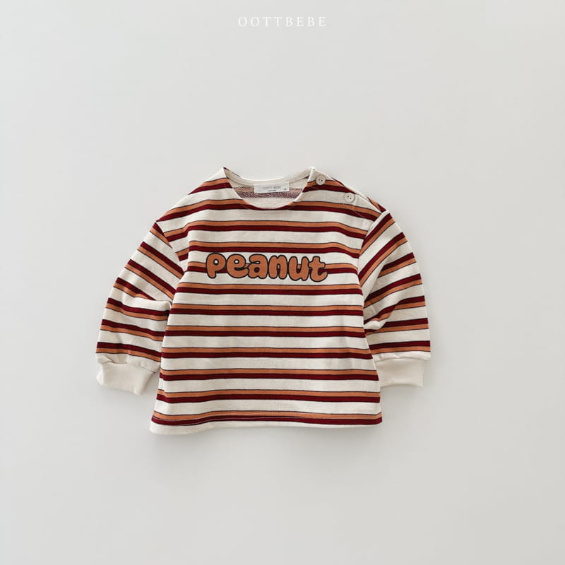Oott Bebe - Korean Children Fashion - #kidsshorts - Peanut Slit Sweatshirt - 2