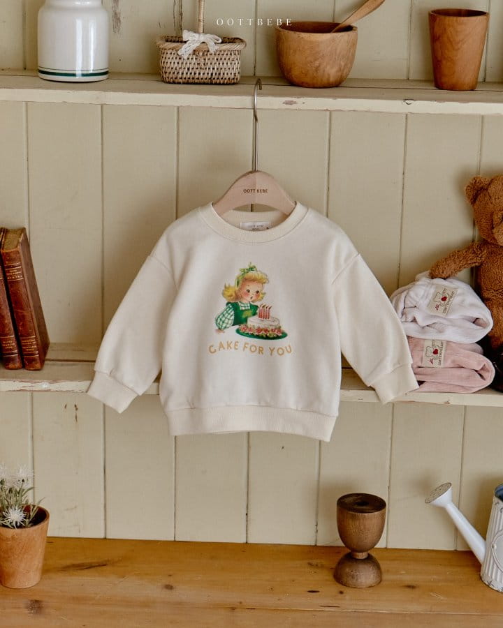 Oott Bebe - Korean Children Fashion - #kidsshorts - Cake For U Sweatshirt