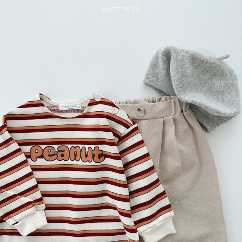 Oott Bebe - Korean Children Fashion - #stylishchildhood - Peanut Slit Sweatshirt - 12