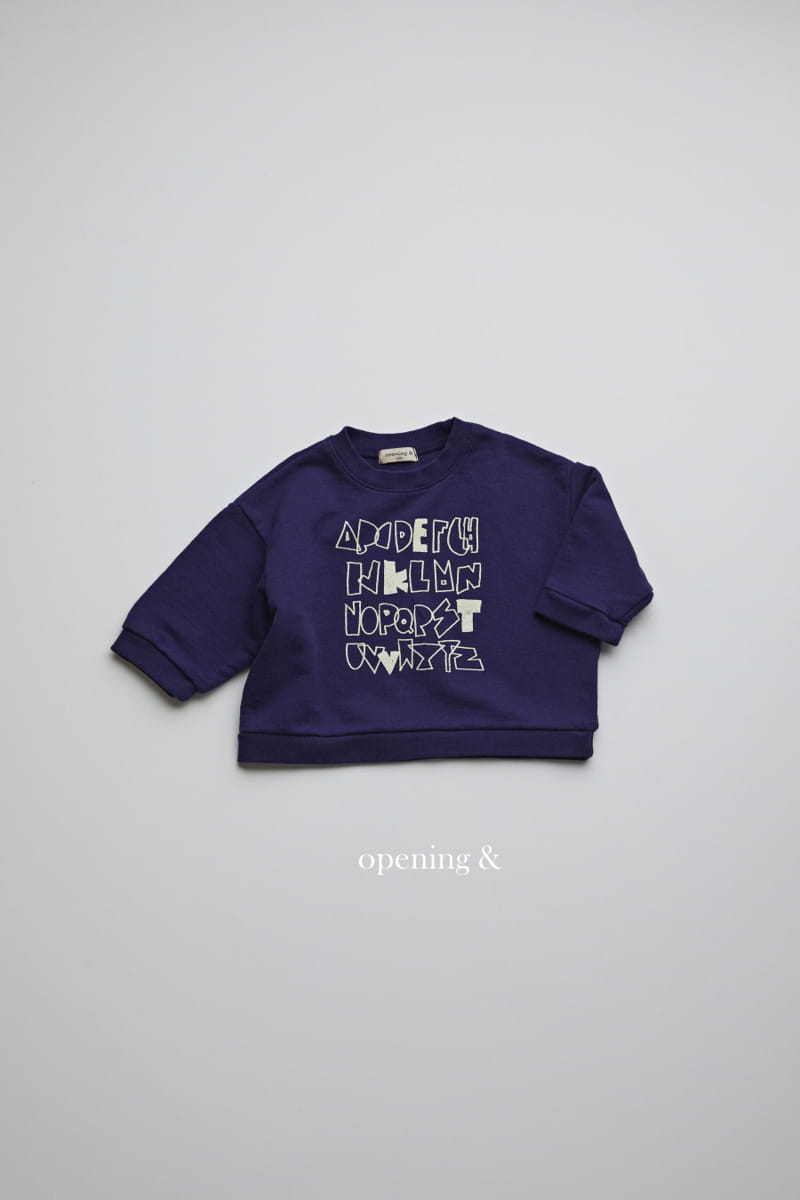 Opening & - Korean Children Fashion - #Kfashion4kids - Alpabet Sweatshirt - 8