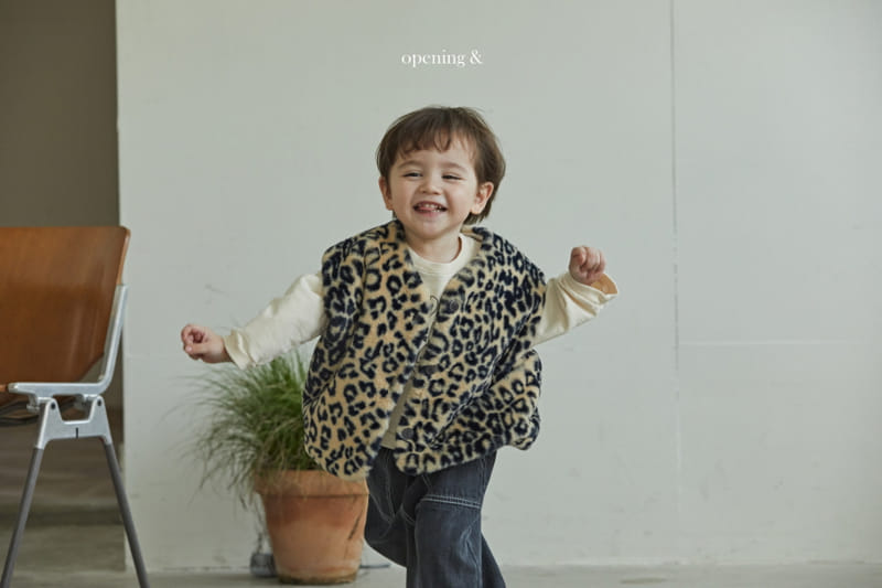 Opening & - Korean Children Fashion - #childofig - Leopard Vest - 12