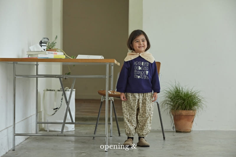 Opening & - Korean Children Fashion - #discoveringself - Alpabet Sweatshirt - 3